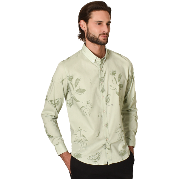 Camisa Generra Manga Larga Estampado Floral 218200