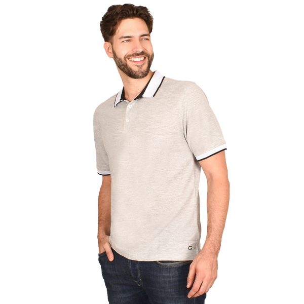 Playera Tipo Polo Generra Con Contraste en Cuello 228704