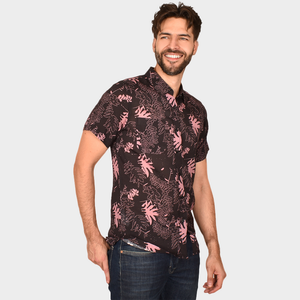 Camisa Generra Manga Corta Con Estampado Floral 318105