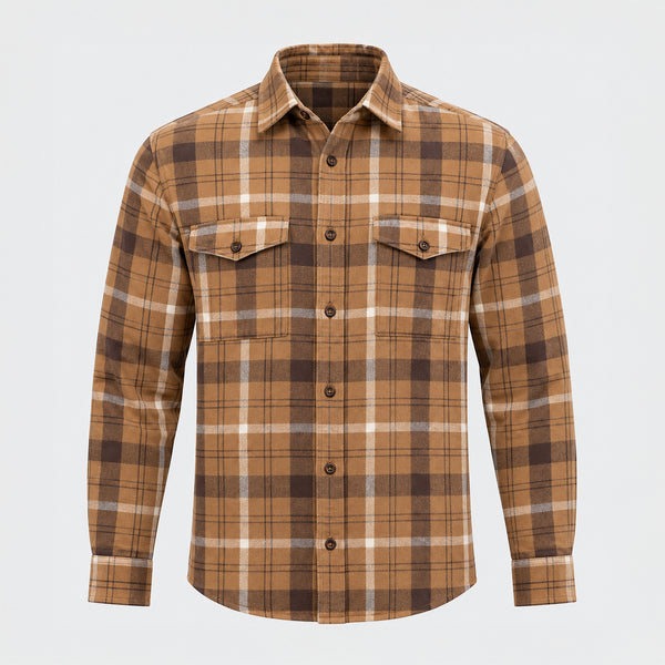 Camisa Generra Manga Larga Con Estampado Cuadrado 328206
