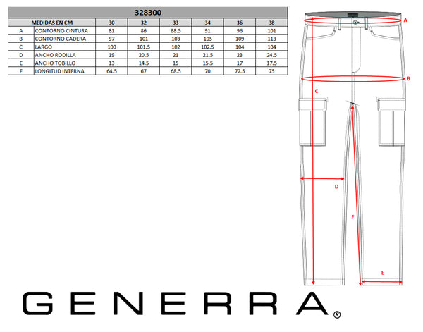 Pantalón Generra Tipo Cargo 328300