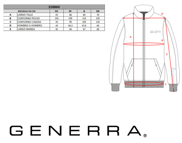 Sudadera Con Cierre Generra Cuello Alto 328860