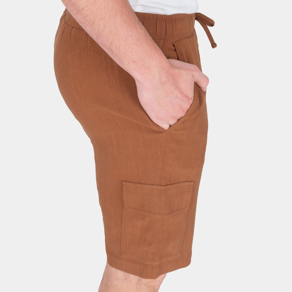 Bermuda Hombre Regular Fit | Pretina Elástica y Bolsillos Cargo