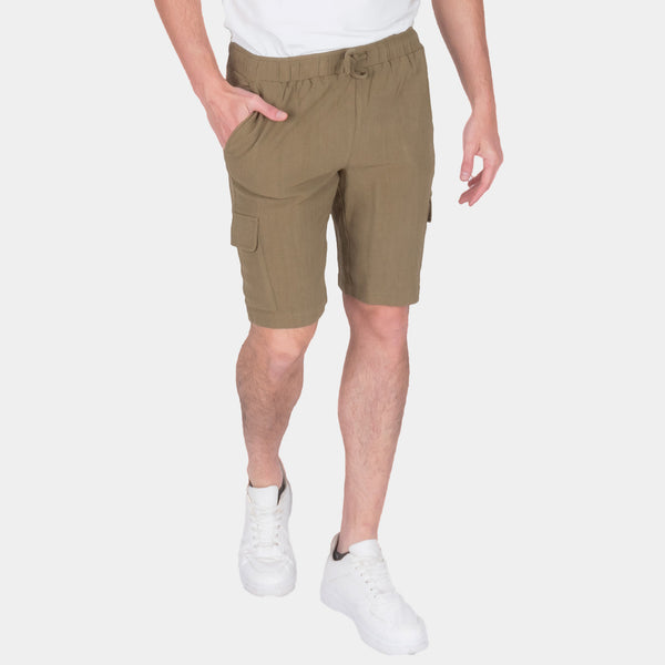 Bermuda Hombre Regular Fit | Pretina Elástica y Bolsillos Cargo