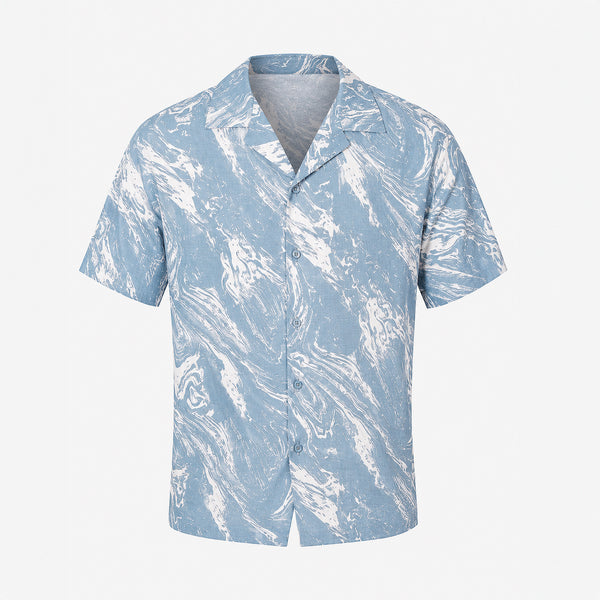 Camisa Generra Manga Corta Con Estampado Abstracto 318100