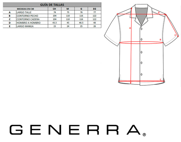 Camisa Generra Manga Corta Confort Fit CC-418108