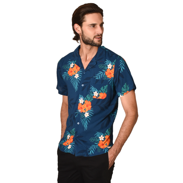 Camisa Generra Manga Corta Con Estampado Floral CC-418107