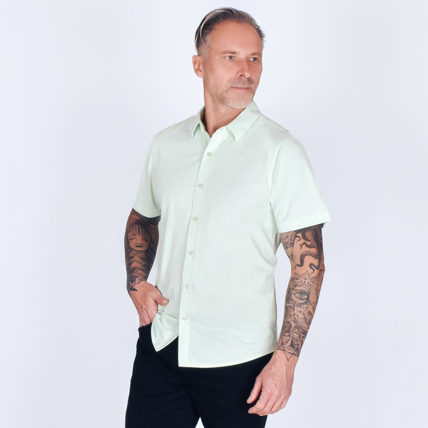 Camisa Hombre Regular Fit | Manga Corta con Aberturas Laterales