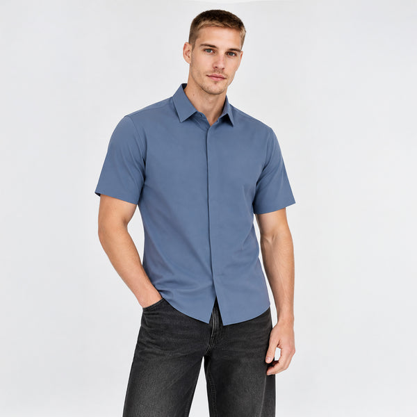 Camisa Hombre Regular Fit | Sin Costuras Tejido Libre de Arrugas