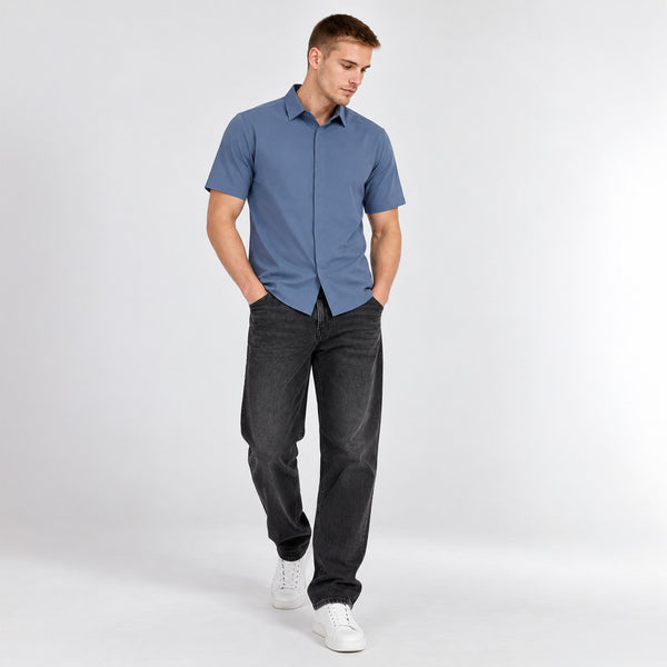 Camisa Hombre Regular Fit | Sin Costuras Tejido Libre de Arrugas