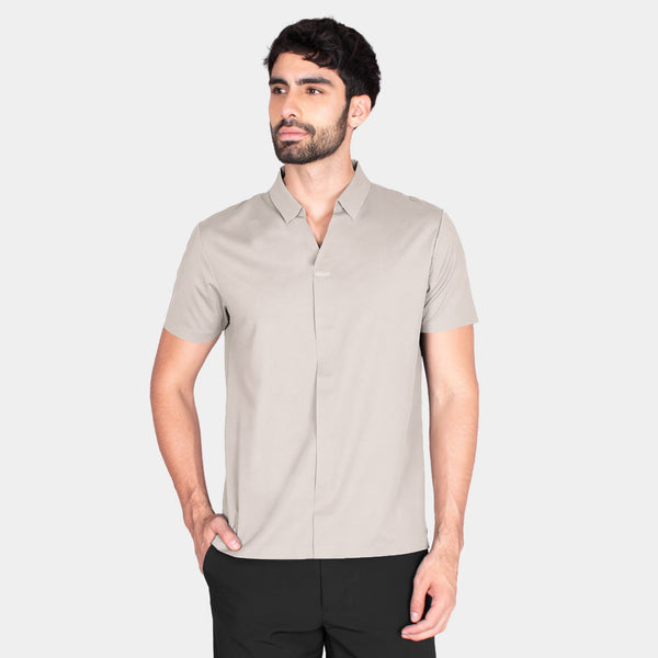 Camisa Manga Corta con Aletilla Simulada