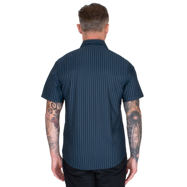 Camisa Generra de Manga Corta con Estampado a Rayas CC-518103