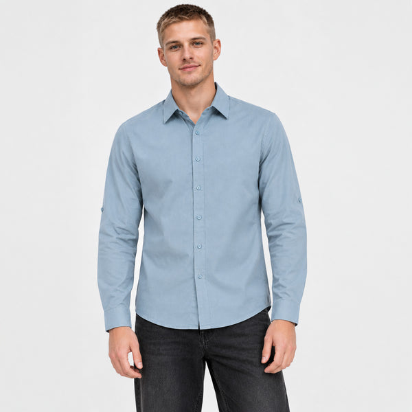 Camisa Hombre Regular Fit | Manga Larga con Elevador
