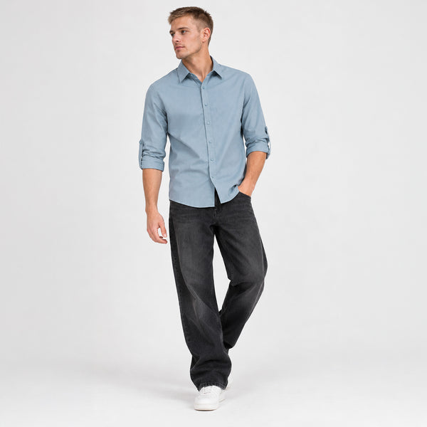 Camisa Hombre Regular Fit | Manga Larga con Elevador