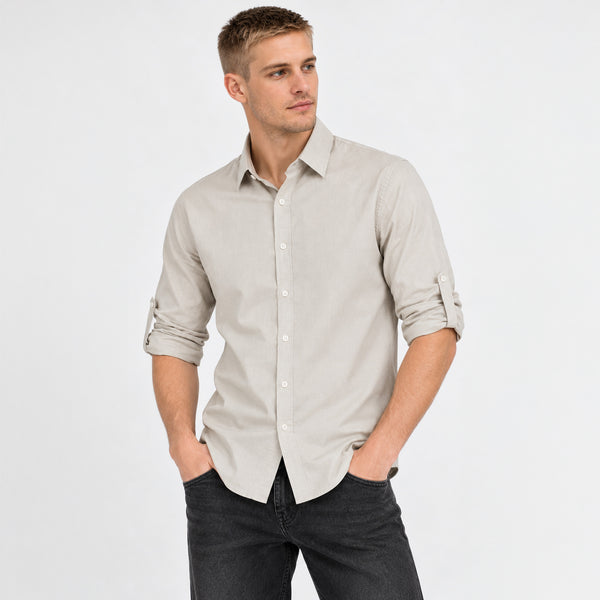 Camisa Hombre Regular Fit | Manga Larga con Elevador