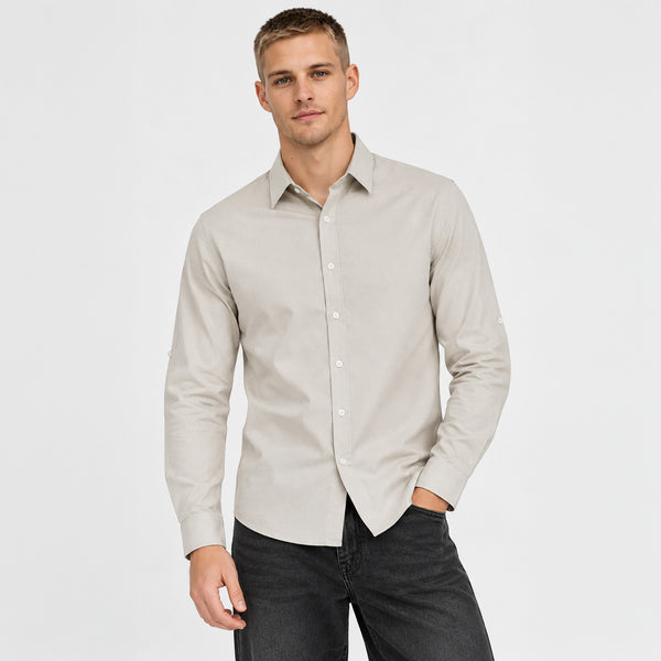 Camisa Hombre Regular Fit | Manga Larga con Elevador