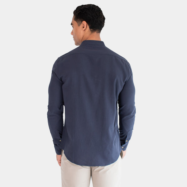 Camisa Cuello Mock Manga Larga