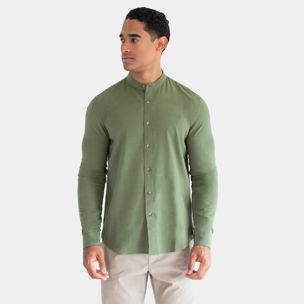 Camisa Cuello Mock Manga Larga