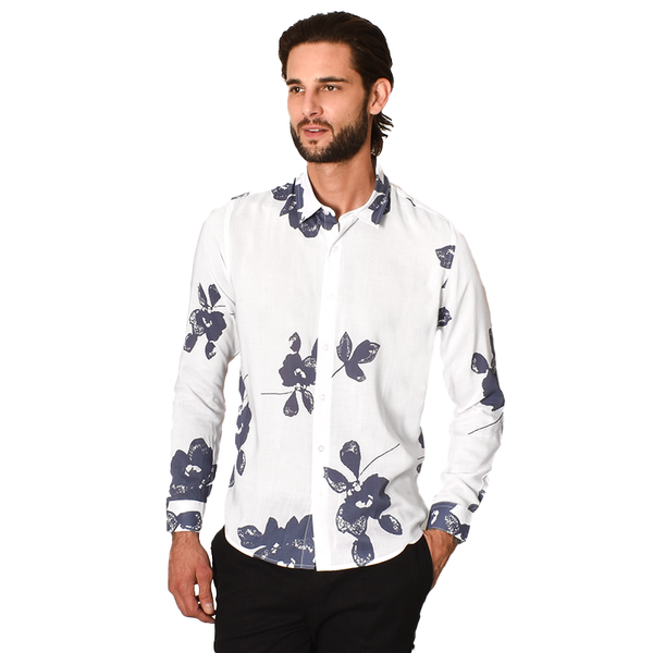 Camisa Generra Manga Larga Estampado Floral 218204