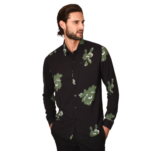 Camisa Generra Manga Larga Estampado Floral 218204