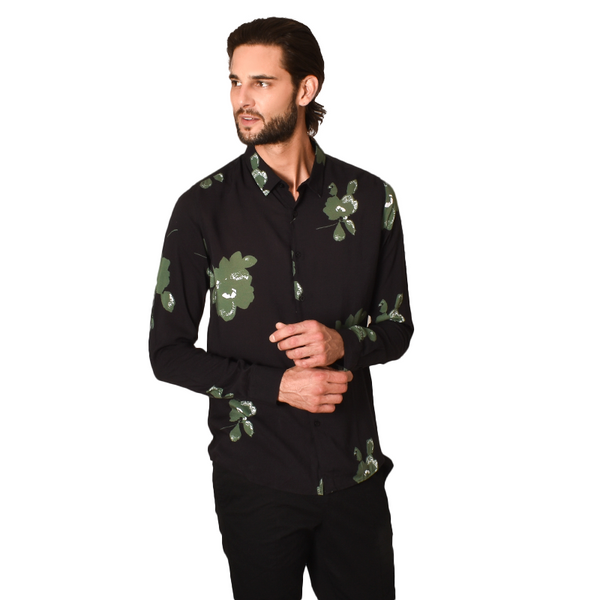 Camisa Generra Manga Larga Estampado Floral 218204