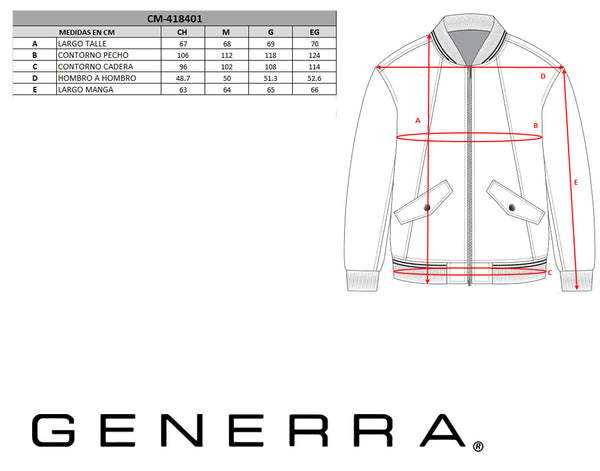 Chamarra Generra Tipo Bomber CM-418401