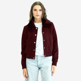 Chamarra con Cuello de Peluche y Broches