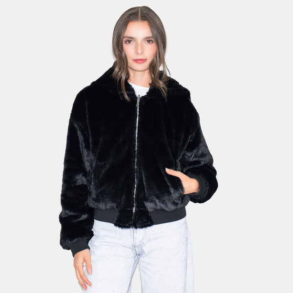 Chamarra Reversible de Peluche para Dama
