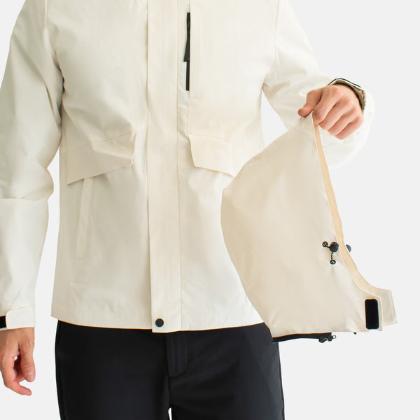 Chamarra con Cierre Oculto y Gorro Desmontable