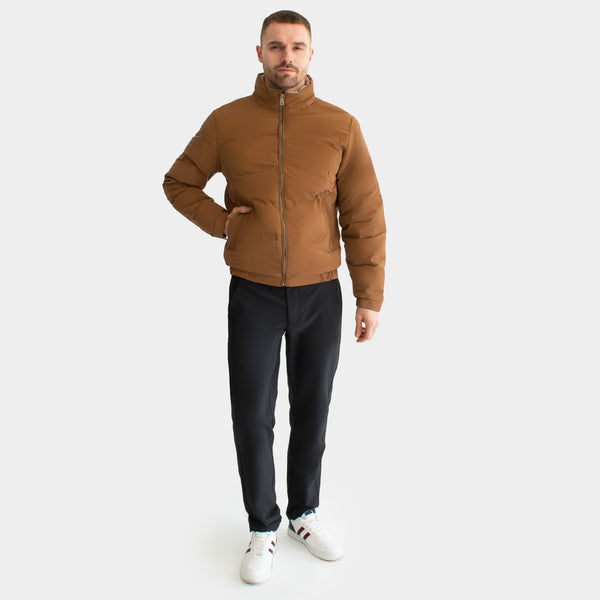 Chamarra Acolchada Textura Vinipiel Mate