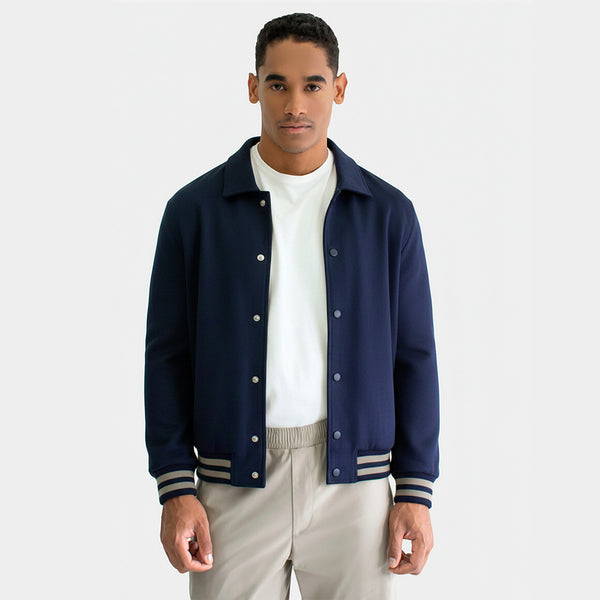 Chamarra Varsity de Gamuza