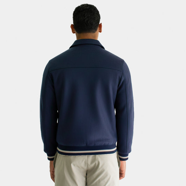 Chamarra Varsity de Gamuza