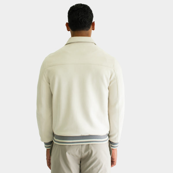 Chamarra Varsity de Gamuza