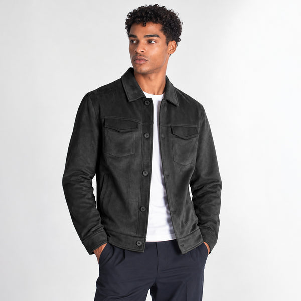 Soft Suede Trucker Jacket