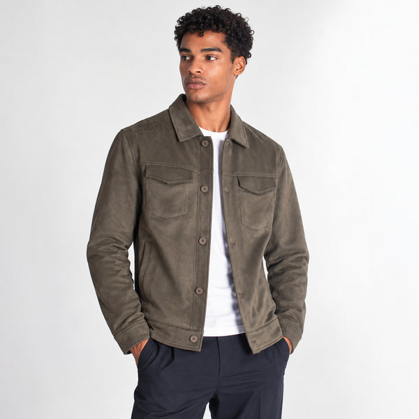 Soft Suede Trucker Jacket