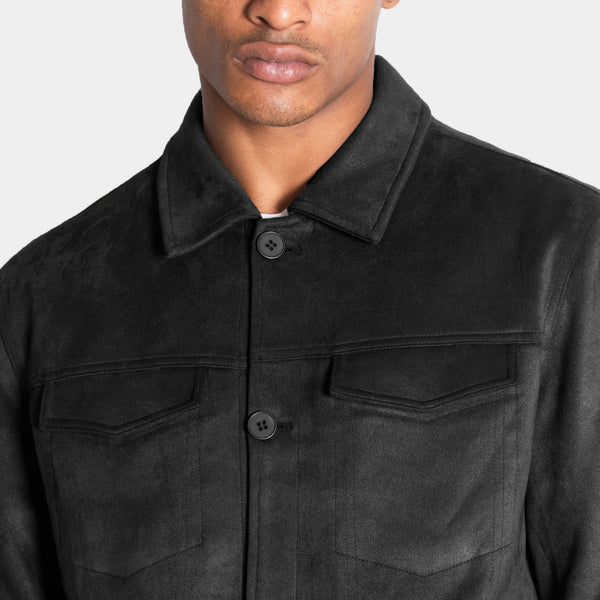 Soft Suede Trucker Jacket