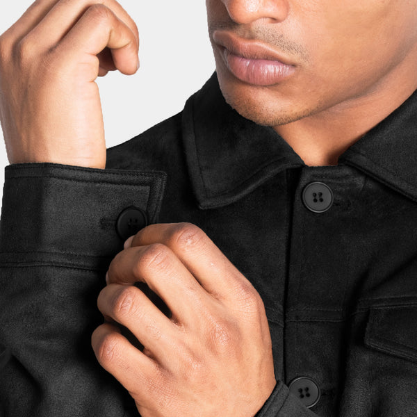 Soft Suede Trucker Jacket