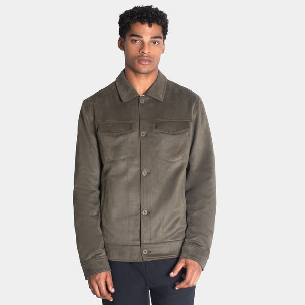 Soft Suede Trucker Jacket