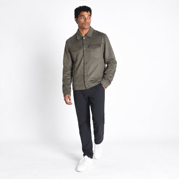 Soft Suede Trucker Jacket