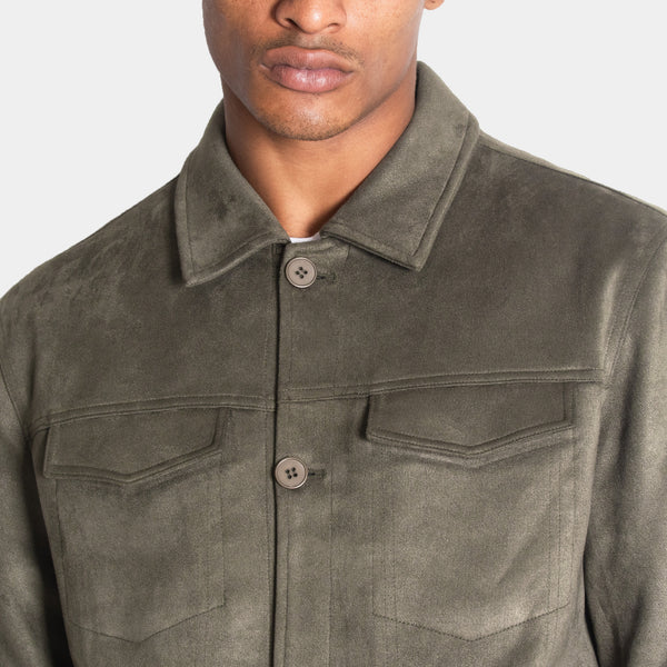 Soft Suede Trucker Jacket