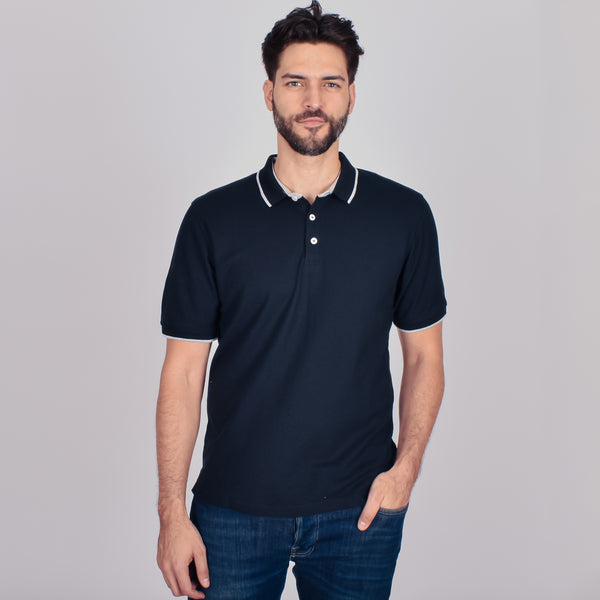 Playera Tipo Polo Generra Con Contraste en Cuello 228704