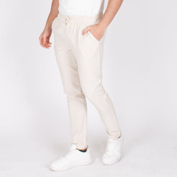 Jogger Hombre Regular Fit | Tejido de Lino y Pretina Elástica