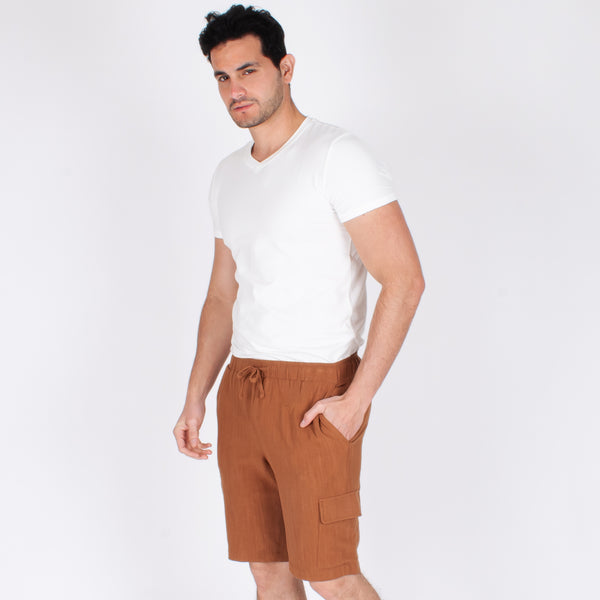 Bermuda Hombre Regular Fit | Pretina Elástica y Bolsillos Cargo