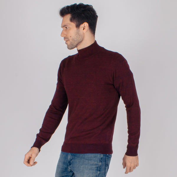 Suéter Generra con Cuello Mock Tonos Jaspeados SW-429802G