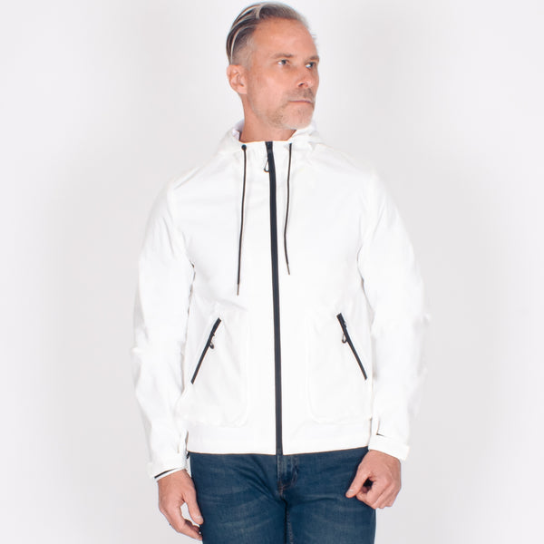 Chamarra Hombre con Capucha Ajustable y Bolsillos con Fuelle