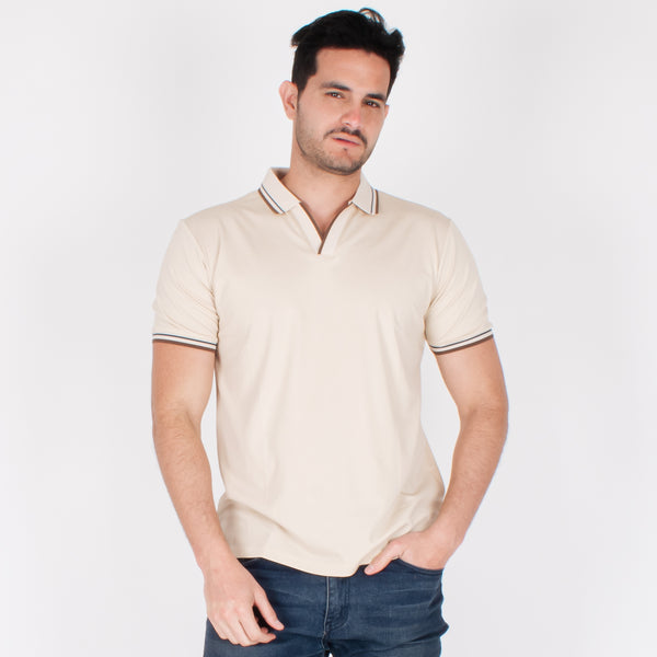 Playera Polo Hombre Regular Fit | Cuello en V y Tejido Fresco