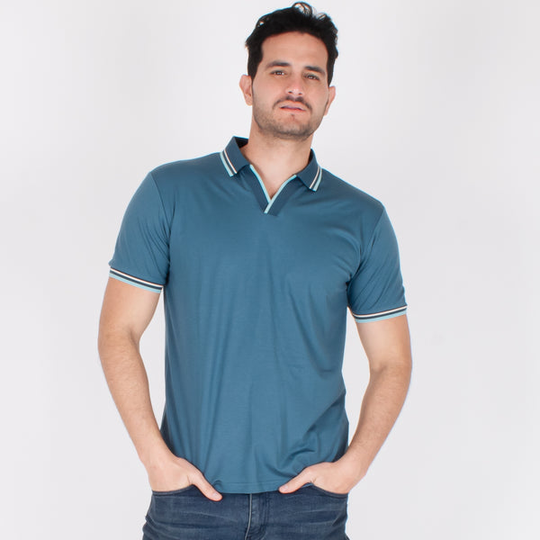 Playera Polo Hombre Regular Fit | Cuello en V y Tejido Fresco