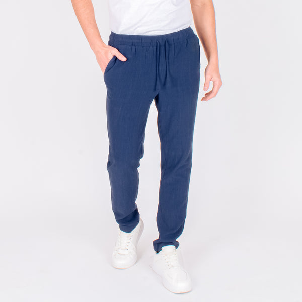 Jogger Hombre Regular Fit | Tejido de Lino y Pretina Elástica