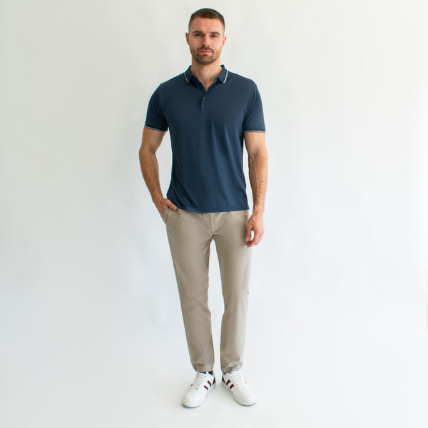 Playera Polo para Hombre Regular Fit – Cuello y Puños en Contraste de Color