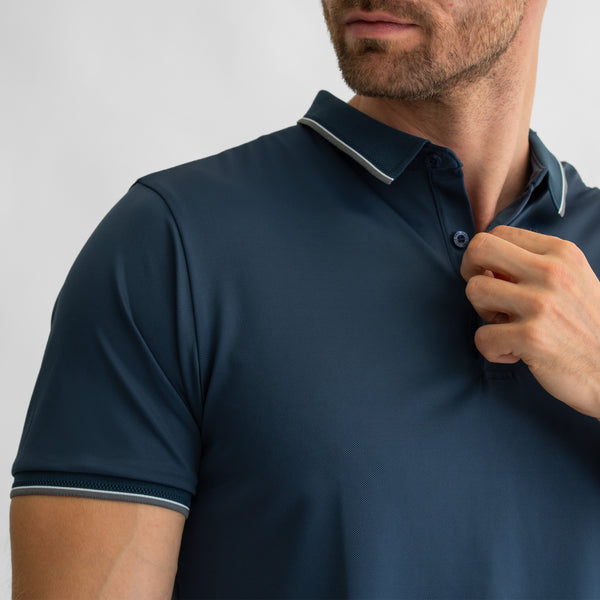 Playera Polo para Hombre Regular Fit – Cuello y Puños en Contraste de Color